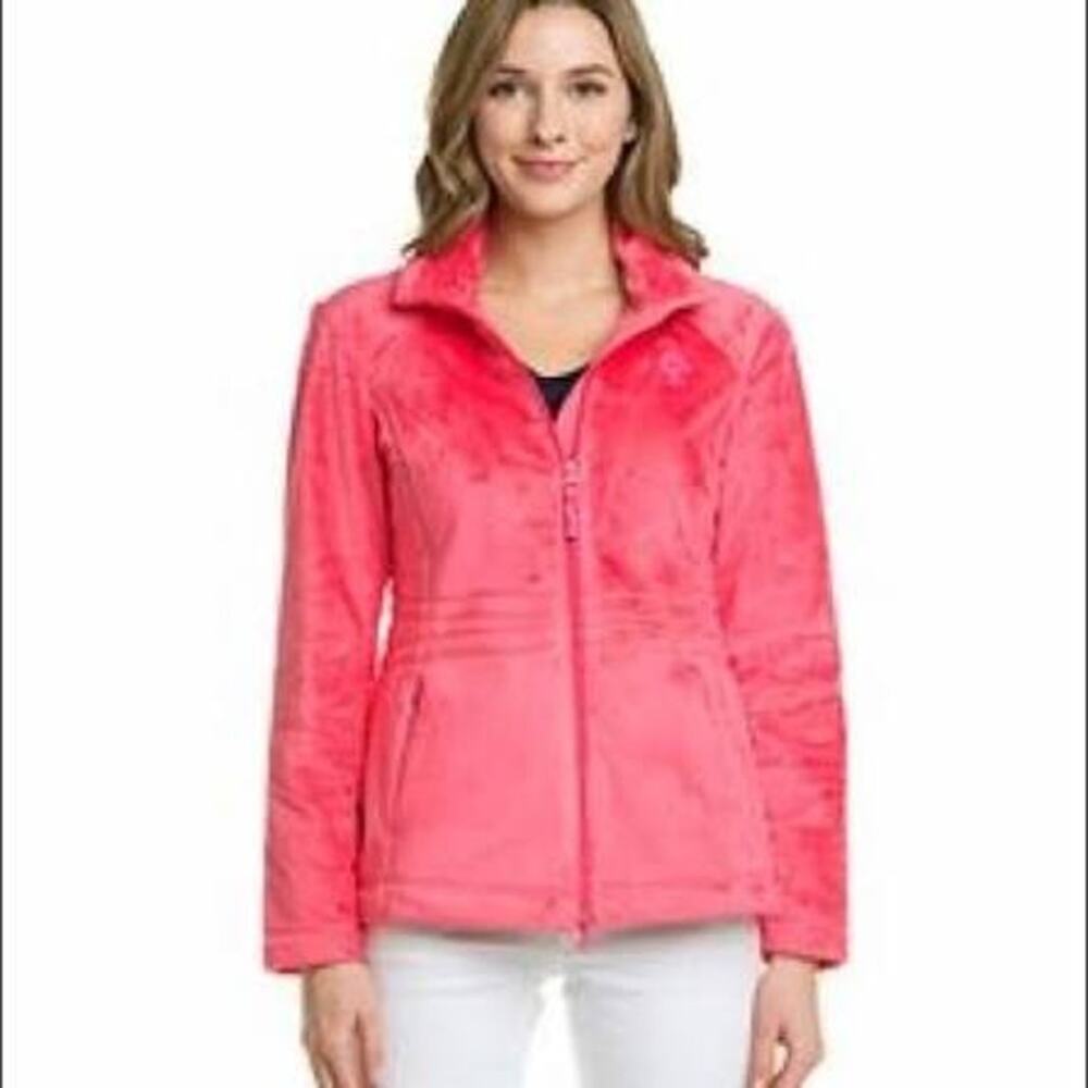 Lilly Pulitzer Maddie Coral Watermelon Plush Faux Fur Comfy Jacket Women's M
